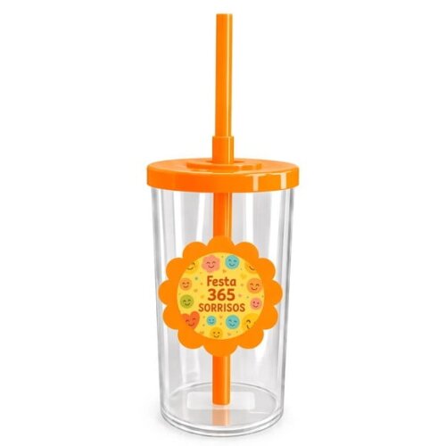 Copo Short Drink Flor Personalizado Festa 365 Sorrisos