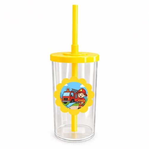 Copo Short Drink Flor Personalizado Festa Bombeiros