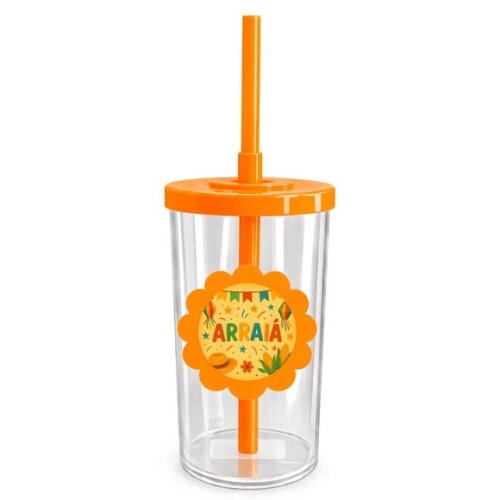 Copo Short Drink Flor Personalizado Festa Junina Arraiá