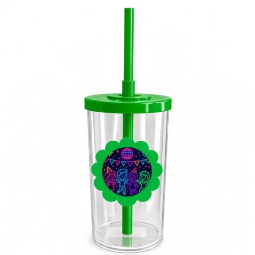 Copo Short Drink Flor Personalizado Festa Neon
