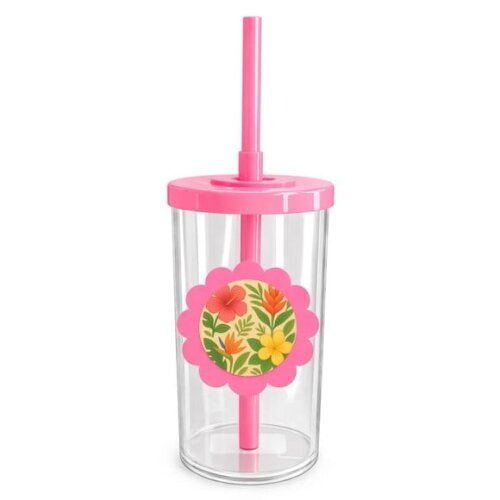 Copo Short Drink Flor Personalizado Flores Tropicais