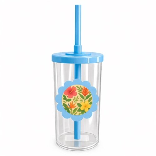 Copo Short Drink Flor Personalizado Flores Tropicais