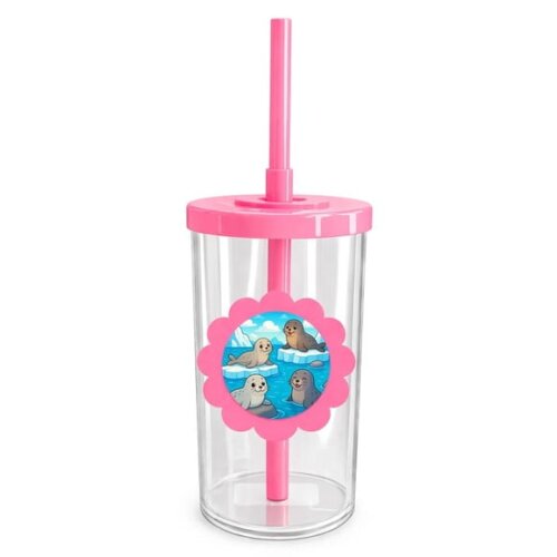 Copo Short Drink Flor Personalizado Focas