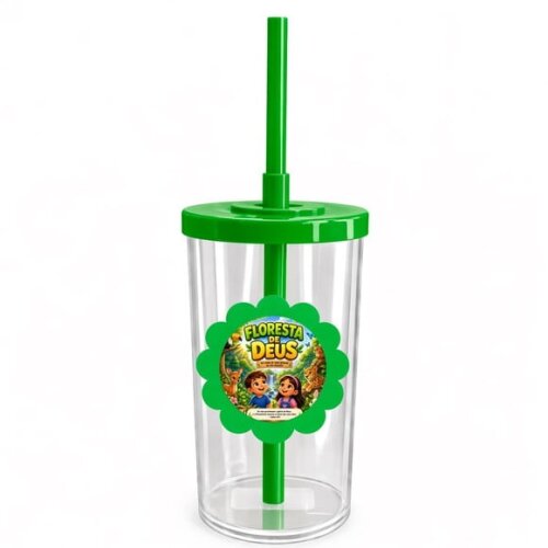 Copo Short Drink Flor Personalizado Floresta de Deus