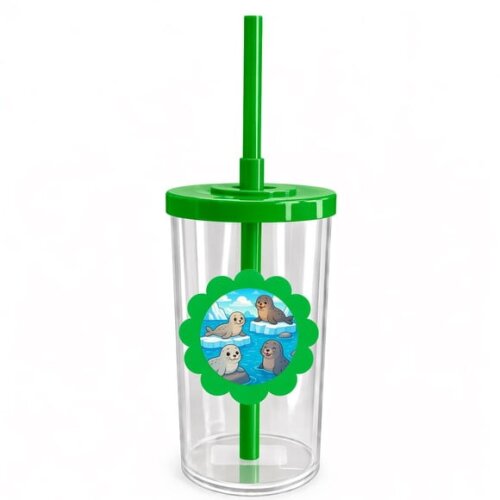 Copo Short Drink Flor Personalizado Focas