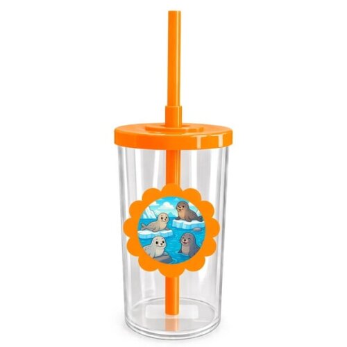 Copo Short Drink Flor Personalizado Focas
