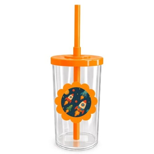 Copo Short Drink Flor Personalizado Foguetes