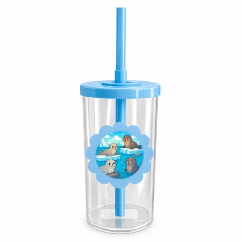 Copo Short Drink Flor Personalizado Focas
