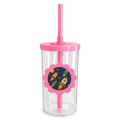 Copo Short Drink Flor Personalizado Foguetes
