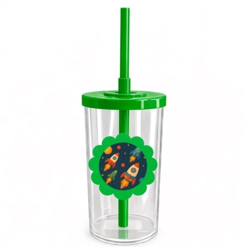 Copo Short Drink Flor Personalizado Foguetes