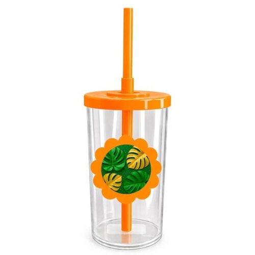 Copo Short Drink Flor Personalizado Folha Costela-de-adão