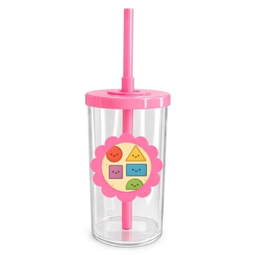 Copo Short Drink Flor Personalizado Formas Geométricas