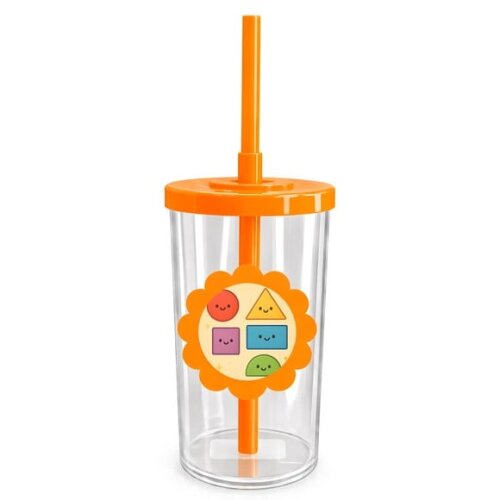Copo Short Drink Flor Personalizado Formas Geométricas