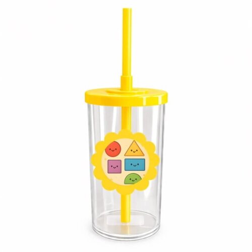 Copo Short Drink Flor Personalizado Formas Geométricas