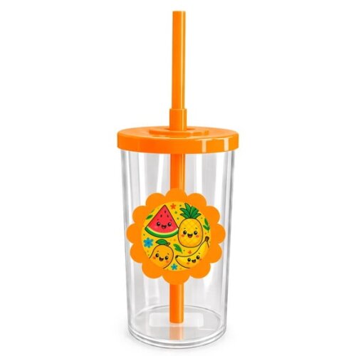 Copo Short Drink Flor Personalizado Frutas Tropicais