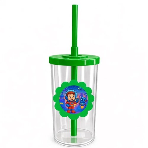 Copo Short Drink Flor Personalizado Futurismo Infantil