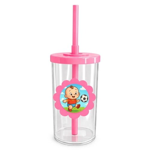 Copo Short Drink Flor Personalizado Futebol Baby