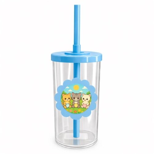 Copo Short Drink Flor Personalizado Gatinhos Baby