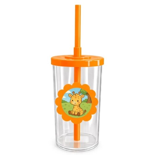 Copo Short Drink Flor Personalizado Girafinha Baby