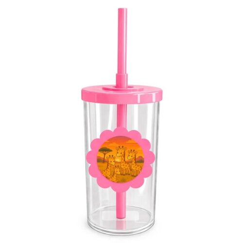 Copo Short Drink Flor Personalizado Girafinhas