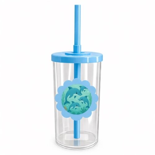 Copo Short Drink Flor Personalizado Golfinhos