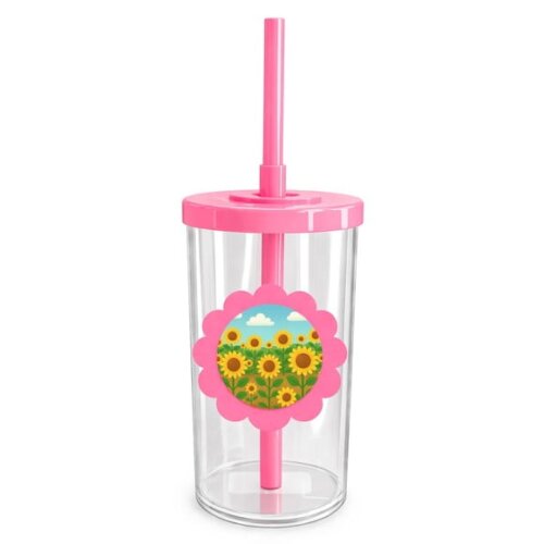 Copo Short Drink Flor Personalizado Girassóis