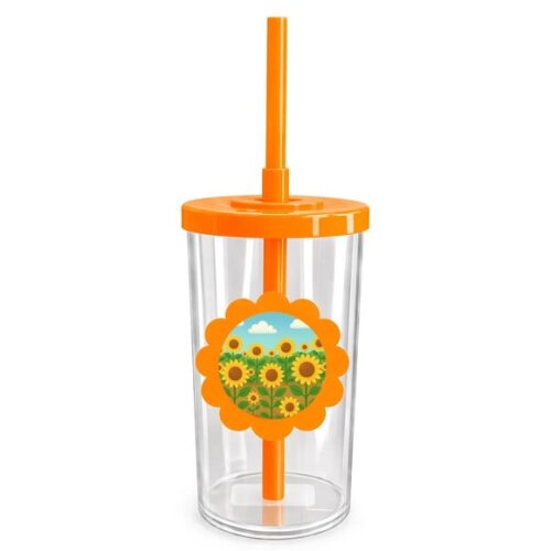Copo Short Drink Flor Personalizado Girassóis