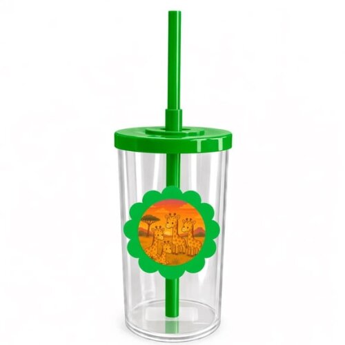 Copo Short Drink Flor Personalizado Girafinhas