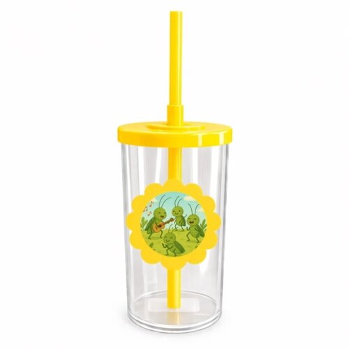Copo Short Drink Flor Personalizado Grilos