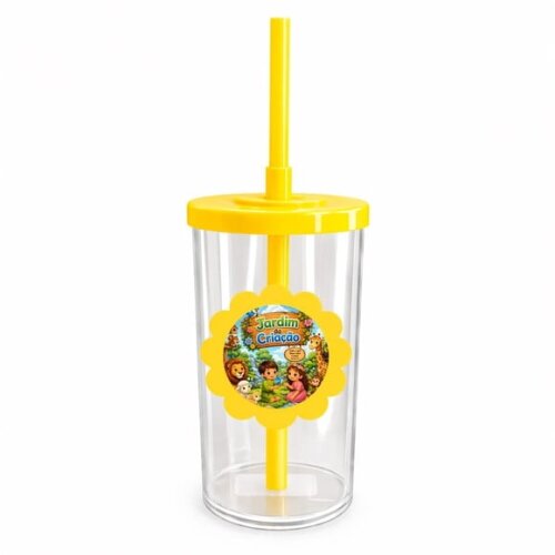 Copo Short Drink Flor Personalizado Jardim da Criação