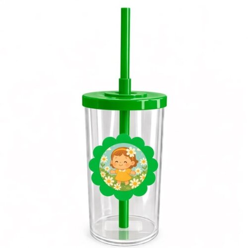 Copo Short Drink Flor Personalizado Jardim das Margaridas