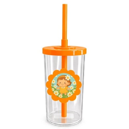 Copo Short Drink Flor Personalizado Jardim das Margaridas