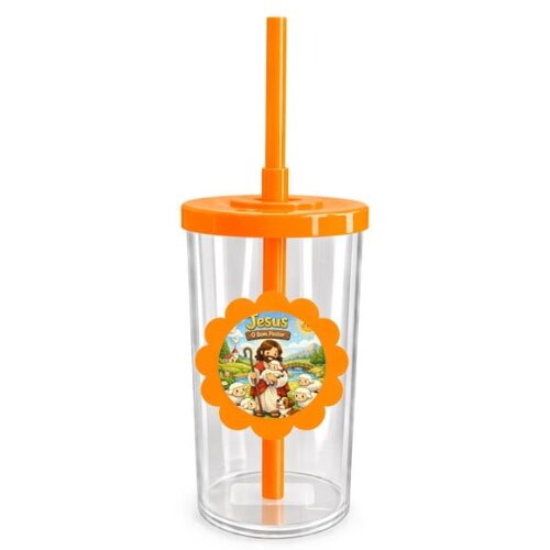Copo Short Drink Flor Personalizado Jesus, o Bom Pastor