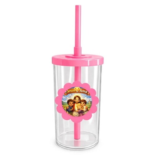 Copo Short Drink Flor Personalizado Jesus Te Ama