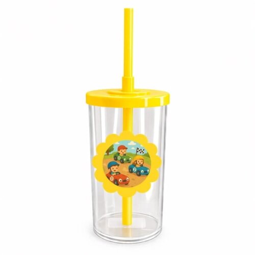 Copo Short Drink Flor Personalizado Kart Infantil