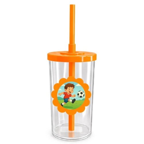 Copo Short Drink Flor Personalizado Jogador de Futebol