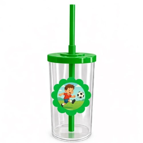 Copo Short Drink Flor Personalizado Jogador de Futebol