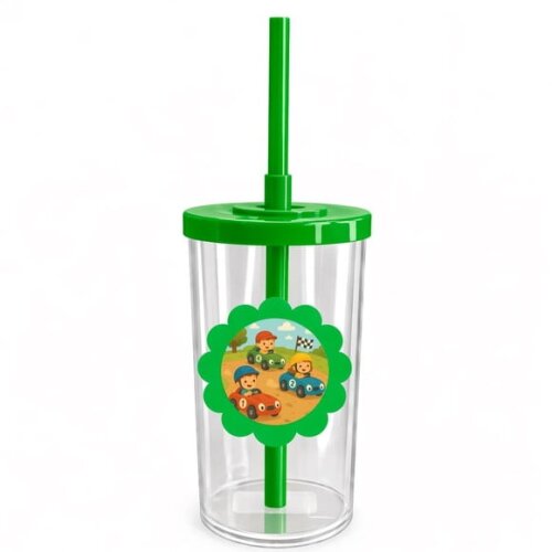 Copo Short Drink Flor Personalizado Kart Infantil
