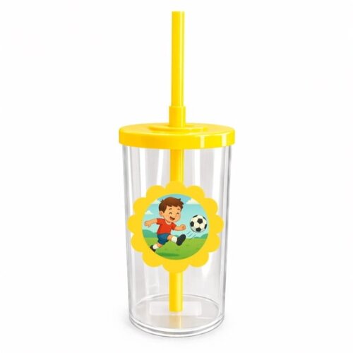 Copo Short Drink Flor Personalizado Jogador de Futebol