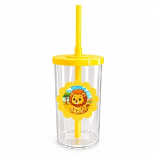 Copo Short Drink Flor Personalizado Leão Baby