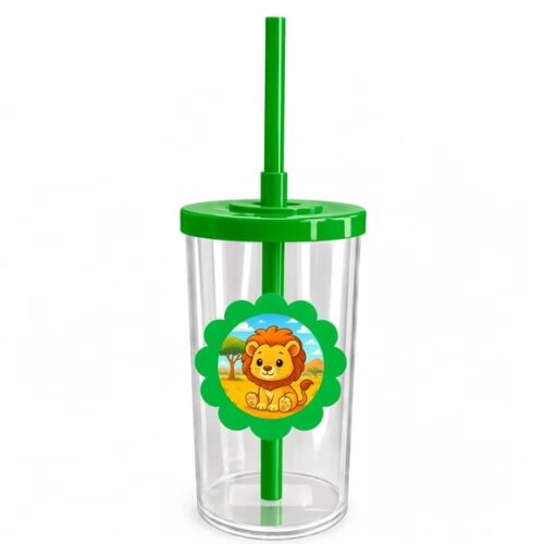 Copo Short Drink Flor Personalizado Leão Baby