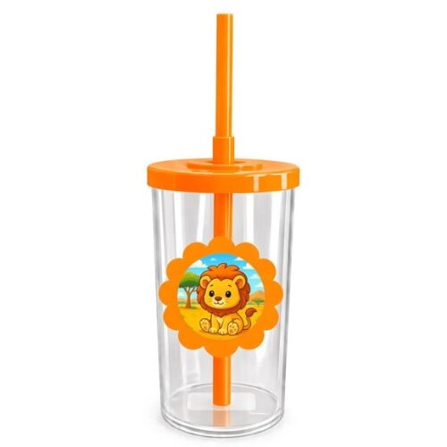 Copo Short Drink Flor Personalizado Leão Baby