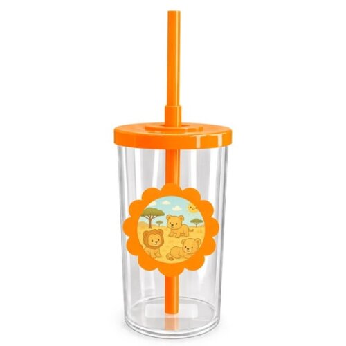 Copo Short Drink Flor Personalizado Leãozinhos