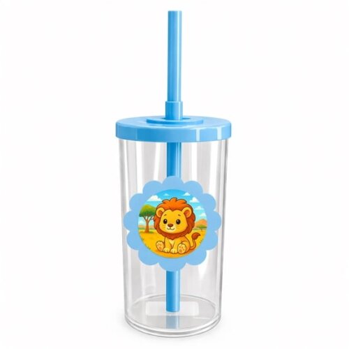 Copo Short Drink Flor Personalizado Leão Baby