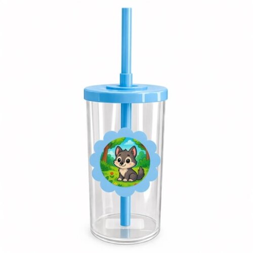 Copo Short Drink Flor Personalizado Lobinho