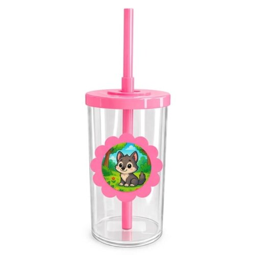 Copo Short Drink Flor Personalizado Lobinho