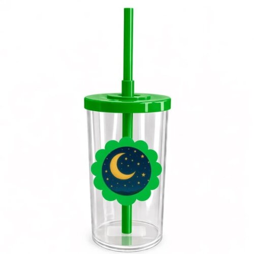 Copo Short Drink Flor Personalizado Lua e Estrelas