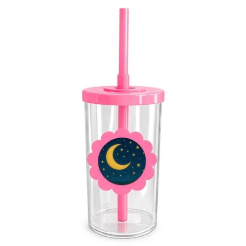 Copo Short Drink Flor Personalizado Lua e Estrelas