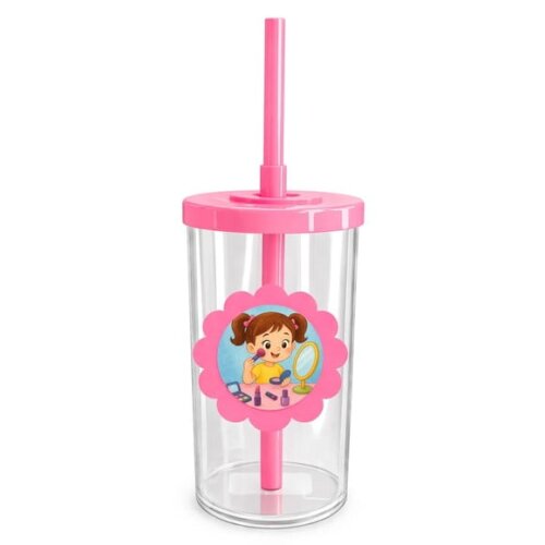 Copo Short Drink Flor Personalizado Maquiagem
