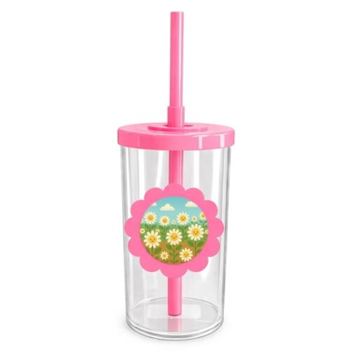 Copo Short Drink Flor Personalizado Margaridas